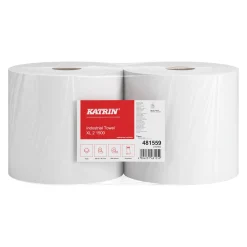 Katrin 481559 XL Industrieputztuchrolle, 2-lagig, 26,5 cm breit, 1500 Tücher