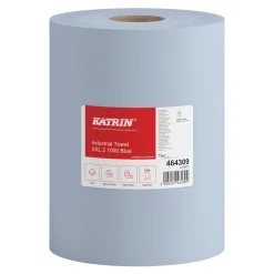 Katrin 464309 XXL Industrieputztuchrolle blau, 2-lagig, 38 cm breit, 1000 Tücher