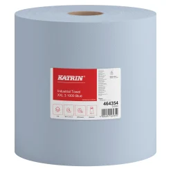 Katrin 464354 XXL Industrieputztuchrolle blau, 3-lagig, 38 cm breit, 1000 Tücher