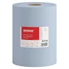 Katrin 481153 XXL Industrieputztuchrolle mit Zwischenverleimung blau, 2-lagig, 38 cm breit, 500 Tücher