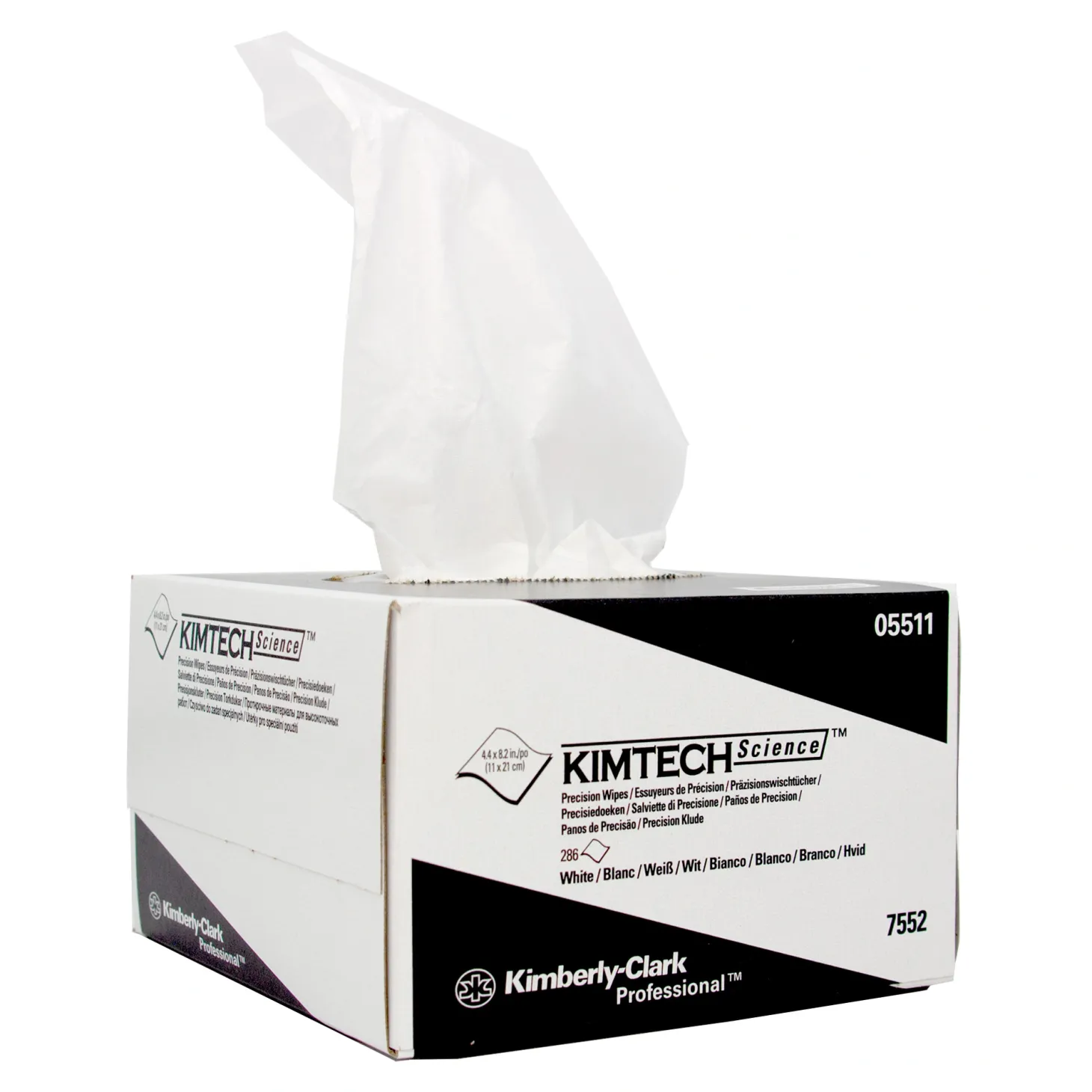 Kimtech Science 7552 Präzisionstücher weiß in der Zupfbox, 1-lagig, 11,2 x 20,8 cm, 8580 Tücher