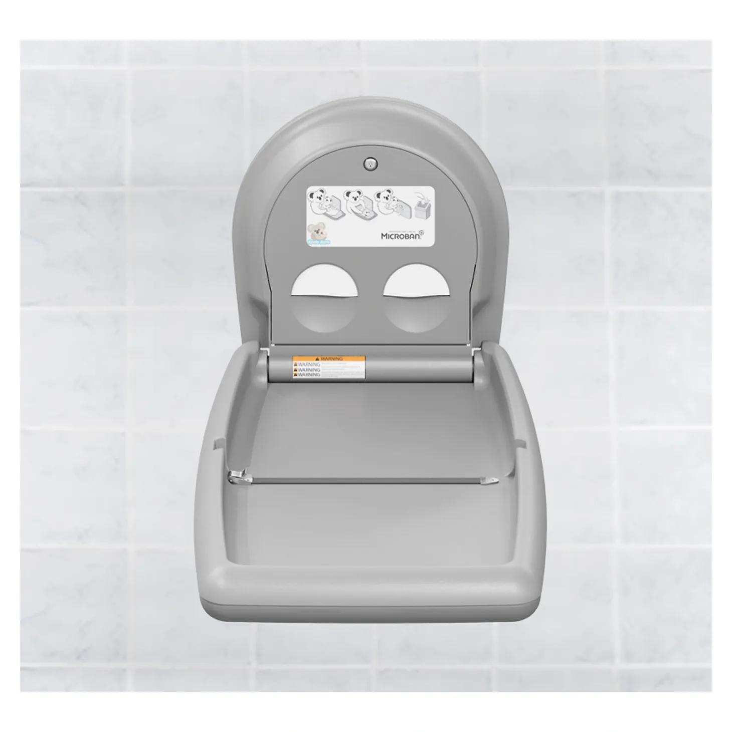 Koala Kare KB301-SS Vertikaler Babywickeltisch mit Edelstahlfront