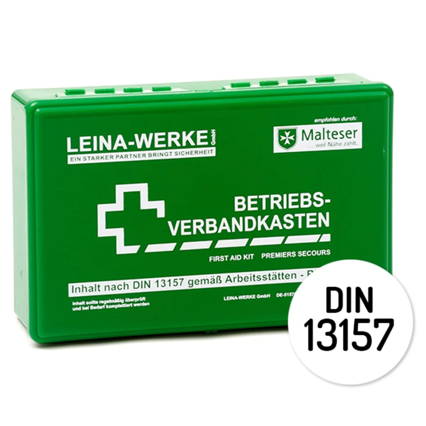 Leina Kleiner Betriebsverbandkasten Grün DIN 13157