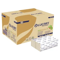 Lucart EcoNatural M Papierhandtücher Interfold M-Falz, 22,5 x 32 cm, 2-lagig, havanna