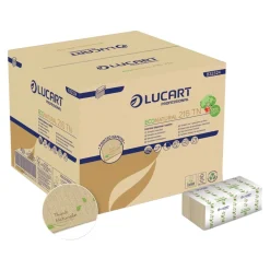 Lucart EcoNatural Spenderserviette 216 TN Interfold, 24 x 16,3 cm, 2-lg, havanna