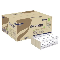 Lucart EcoNatural Z 20 Papierhandtücher Interfold Z-Falz, 20 x 24 cm, 2-lagig, havanna