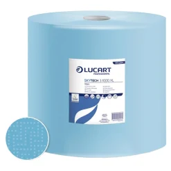 Lucart SkyTech 3.1000 XL Industrielle Putztuchrolle blau 3-lagig, 36 cm breit, 1000 Tücher