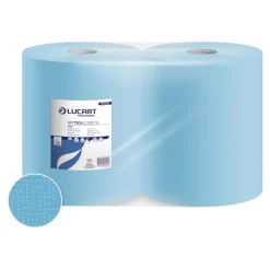 Lucart SkyTech 2.1000 XL Industrielle Putztuchrollen blau, 2-lagig, 36 cm breit, 1000 Tücher