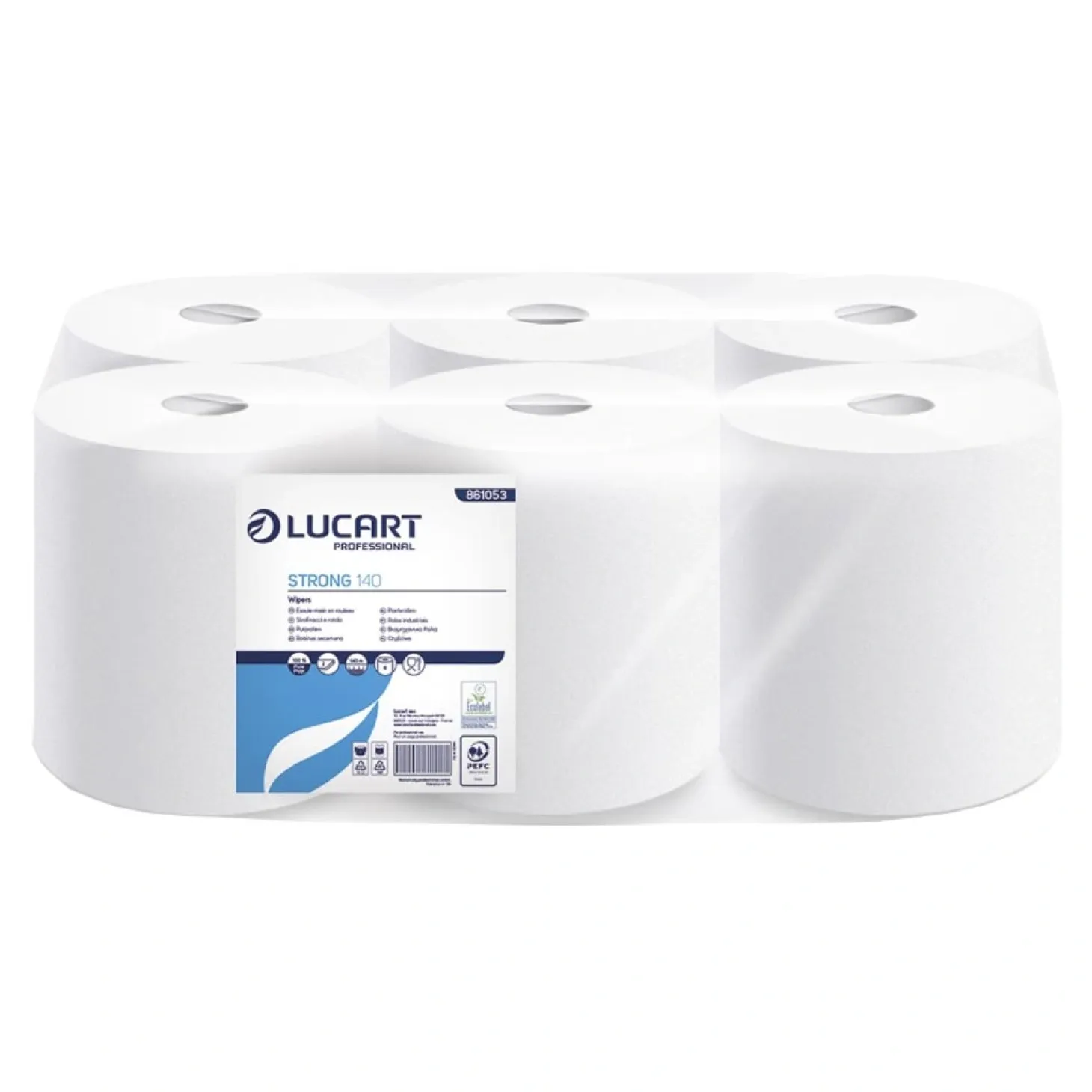 Lucart Strong 140 Handtuchrollen Joint, 2-lagig, weiß, 140 Meter