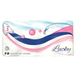 Lucky Toilettenpapier Zellstoff, 3-lagig, 250 Blatt
