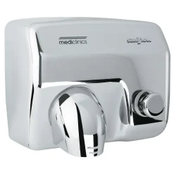 Mediclinics Edelstahl Händetrockner mit Drucktaste E88C