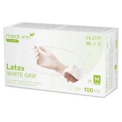 Medi-Inn Einmalhandschuhe Latex white grip, puderfrei VE 1000 Stück
