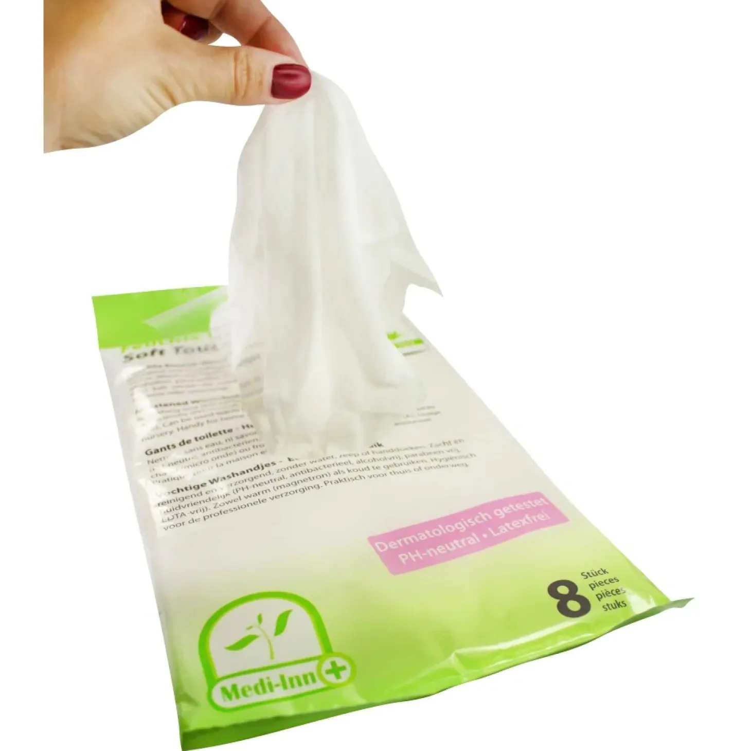 Medi-Inn feuchte Einmalwaschhandschuhe Soft Touch Premium