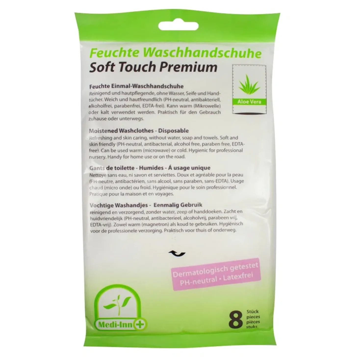 Medi-Inn feuchte Einmalwaschhandschuhe Soft Touch Premium