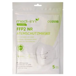 Medi-Inn FFP2 NR Atemschutzmasken ohne Ventil, 4-lagig, CE-Nummer: 0589, weiß