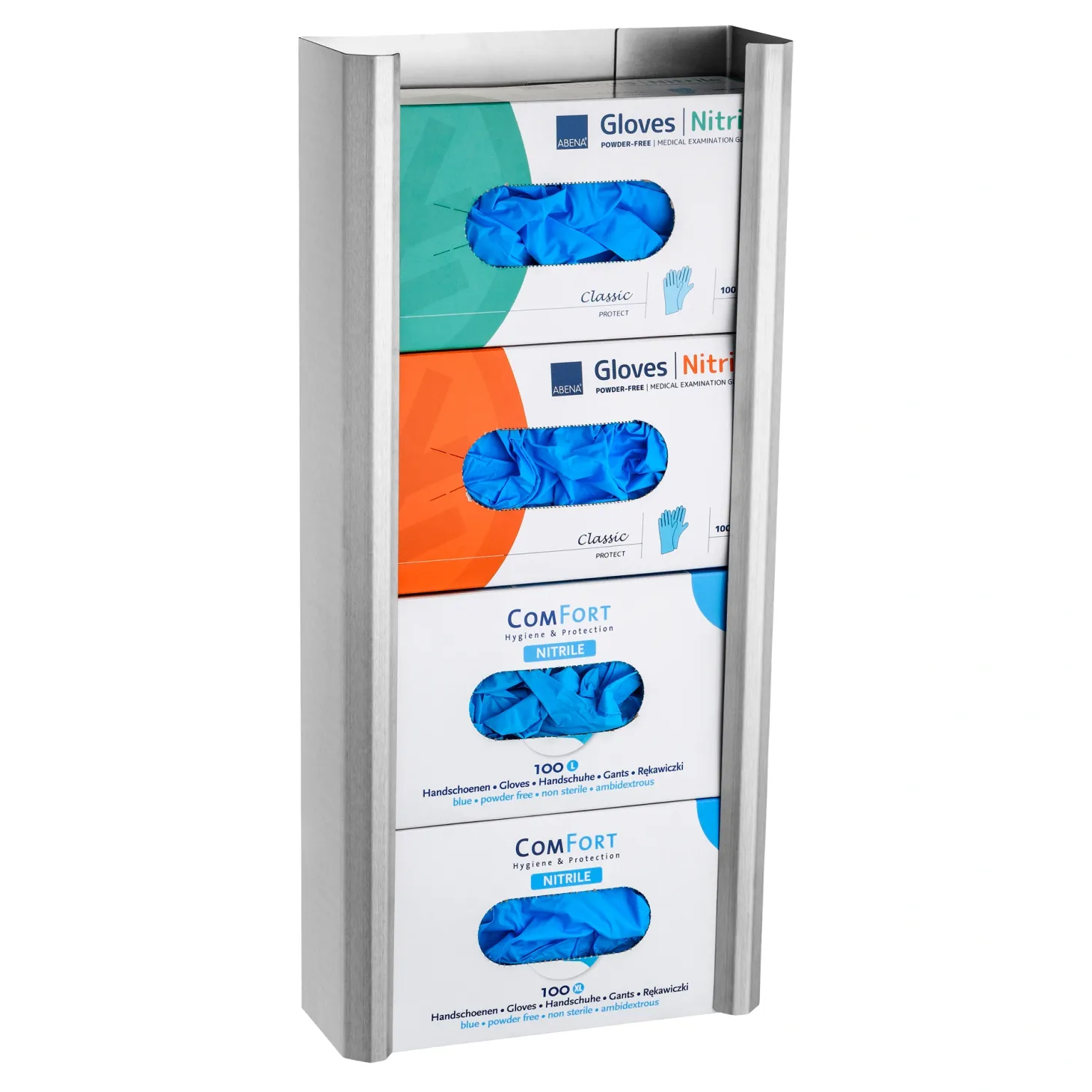 MediQo-line Handschuhspender QUATTRO Edelstahl verstellbar MQQHSDE