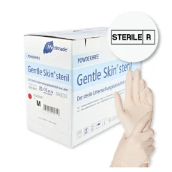 Meditrade Gentle Skin steril Latexhandschuhe weiß puderfrei, VE 200 Paar