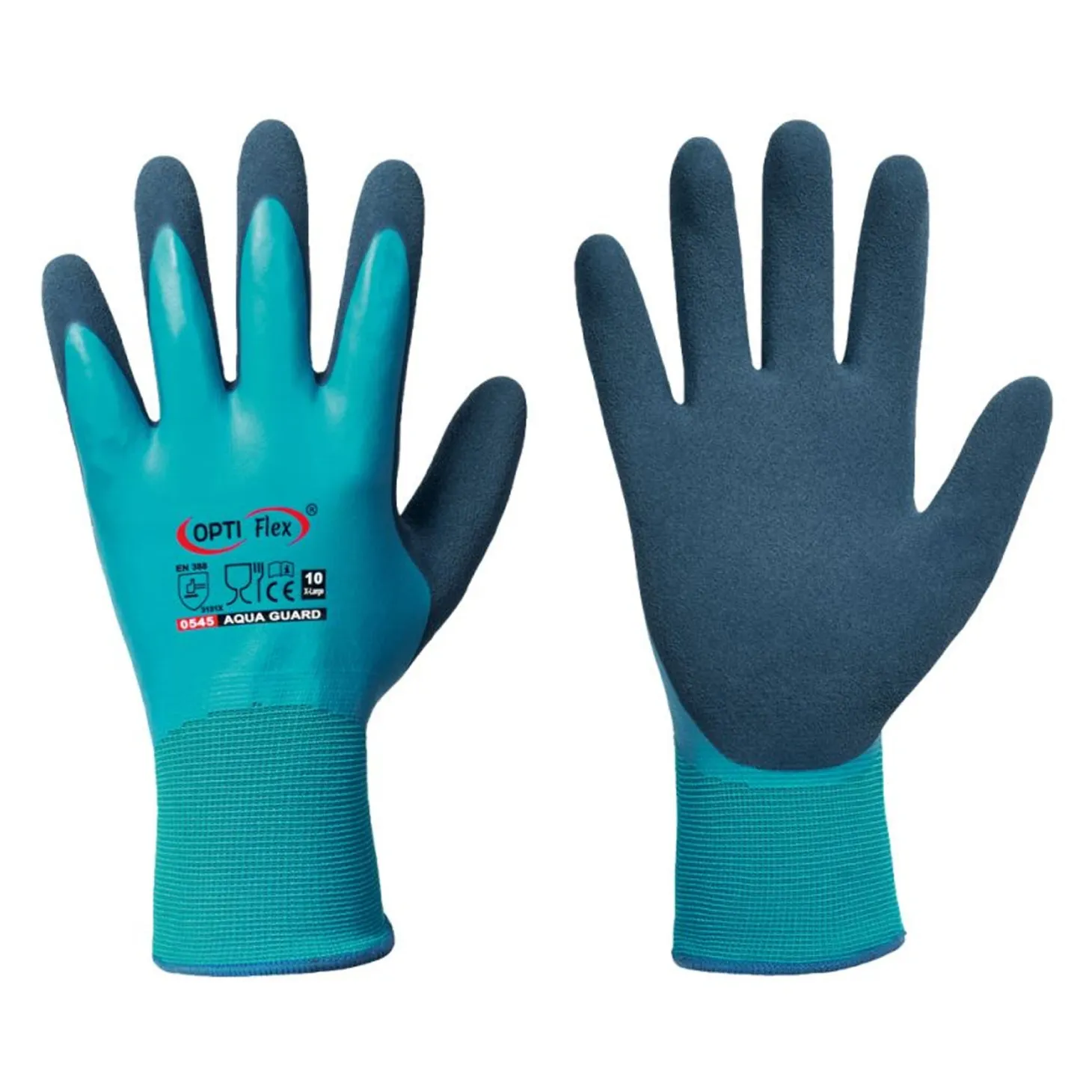 Optiflex Aqua Guard 0545 Montagehandschuhe mit Latex-Beschichtung blau, VE 120 Paar