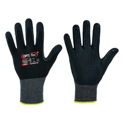 Optiflex Duramate 0683 Feinstrickhandschuhe mit Nitrilschaum und PU-Beschichtung schwarz, VE 144 Paar
