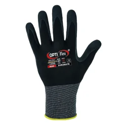 Optiflex Duramate 0683 Feinstrickhandschuhe mit Nitrilschaum und PU-Beschichtung schwarz, VE 144 Paar