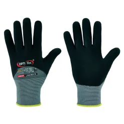 Optiflex Liquimate 0685 Feinstrickhandschuhe mit Nitrilschaum und PU-Beschichtung grau/schwarz, VE 144 Paar