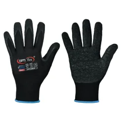 Optiflex Optigrip 0521 Feinstrickhandschuhe mit Latex-Beschichtung schwarz, VE 120 Paar