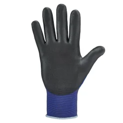 Optiflex Yanta 0740 Feinstrickhandschuhe mit Polyurethan-Beschichtung blau/schwarz, VE 120 Paar