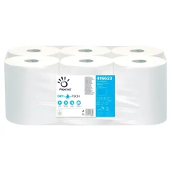 Papernet Autocut Handtuchrolle Dry Tech, Außenabrollung, 2-lagig, Zellstoff, weiß, 100 Meter, 21 cm breit