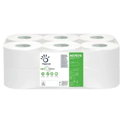 Papernet Bio Tech Superior Toilettenpapier Mini Jumborolle weiß 2-lagig, 140 Meter