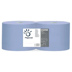 Papernet Industrieputztuchrollen blau 2-lagig, 21,5 cm breit, 1000 Tücher