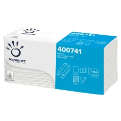 Papernet Papierhandtücher C-Falz, 2-lagig, weiß, 23 x 32,12 cm, Zellstoff