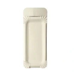PAPSTAR ABC Pak Teller, Pappe [ff] eckig 8 cm x 21 cm weiß mit Anfasser