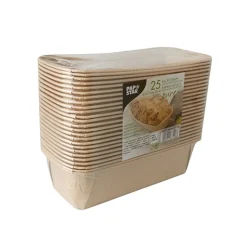 PAPSTAR Backformen "pure" eckig 1033 ml 6,1 cm x 10,8 cm x 23 cm braun