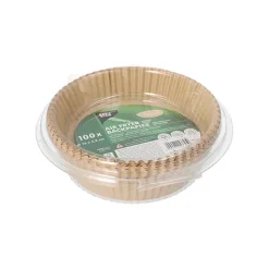PAPSTAR Backpapiere Ø 16 cm, 4,5 cm braun für Heißluftfritteusen