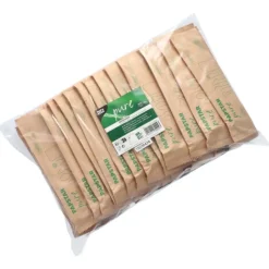 PAPSTAR Bestecksets Holz "pure" : Messer, Gabel, Löffel, Kaffeelöffel, Serviette in Papierbeutel