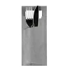 PAPSTAR Bestecktaschen 20 cm x 8,5 cm grau inkl. weißer Serviette 33 x 33 cm 2-lag.