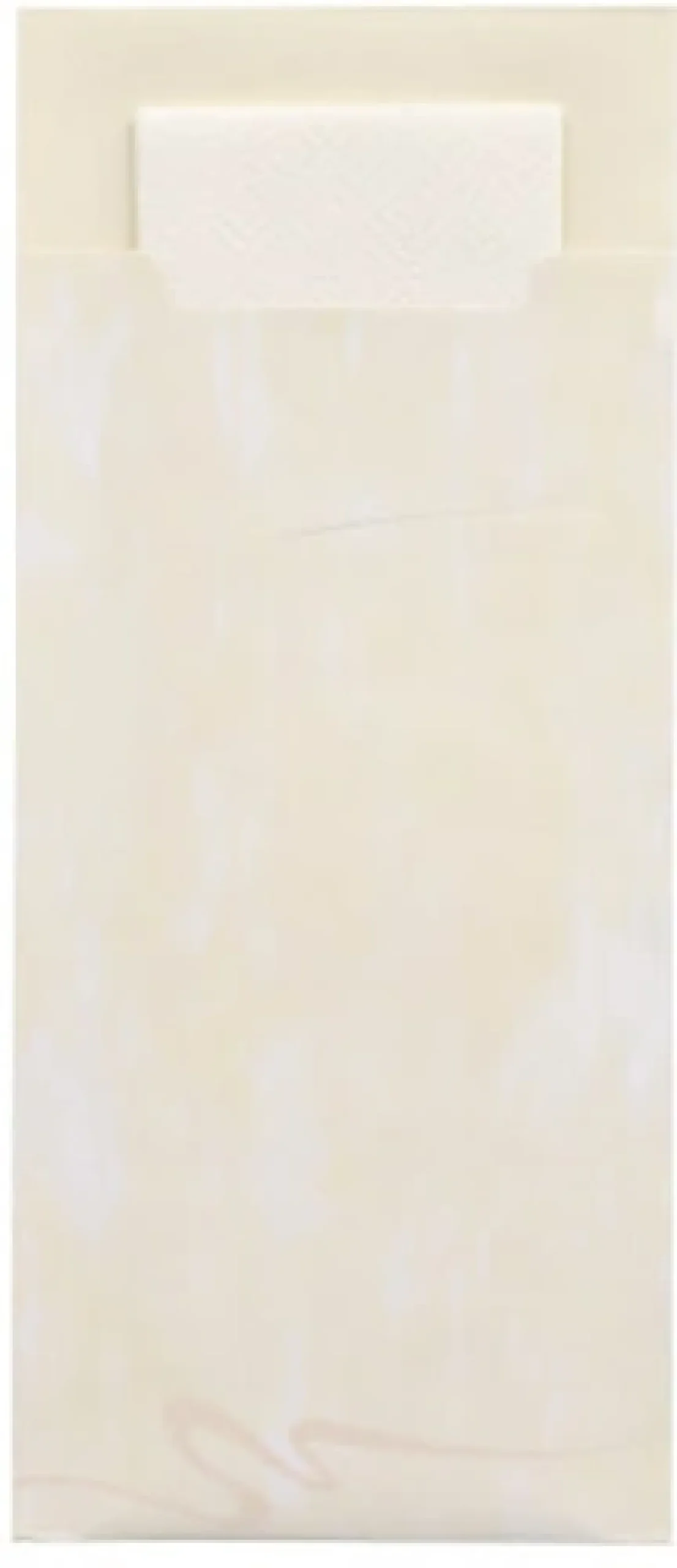 PAPSTAR Bestecktaschen 20 cm x 8,5 cm creme inkl. weißer Serviette 33 x 33 cm 2-lag.