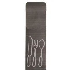 PAPSTAR Bestecktaschen 23,5 cm x 7,3 cm anthrazit inklusive farbiger Bistro Serviette