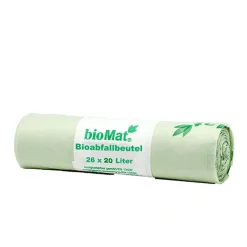 PAPSTAR "bioMat" Kompostbeutel auf Stärkebasis 20 l 56 cm x 44 cm mit Tragegriff
