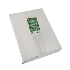 PAPSTAR Blatt Sahneabdeckpapier "pure" 22 cm x 16 cm weiß mit Palmwachsbeschichtung