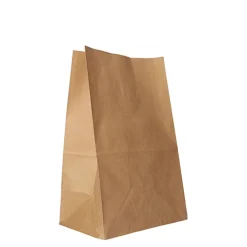 PAPSTAR Blockbodenbeutel, Kraftpapier 29,5 cm x 19 cm x 12 cm braun