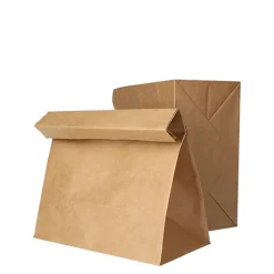 PAPSTAR Blockbodenbeutel, Kraftpapier 29,5 cm x 19 cm x 12 cm braun