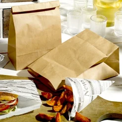 PAPSTAR Blockbodenbeutel, Kraftpapier 36 cm x 22 cm x 11 cm braun