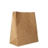 PAPSTAR Blockbodenbeutel, Kraftpapier 22 cm x 18,5 cm x 9,7 cm braun
