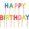 PAPSTAR Buchstabenkerzen-Set 8 cm "Happy Birthday"