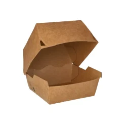 PAPSTAR Burgerboxen, Pappe 7,8 cm x 9 cm x 9 cm braun 