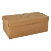 PAPSTAR Burgerboxen, Pappe "pure" 10 cm x 13 cm x 25 cm braun faltbar, groß