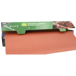 PAPSTAR Butcher Papier Kraftpapier "pure" 50 m x 60 cm in Faltschachtel, 6 x 1 Rolle