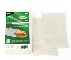 PAPSTAR Butterbrotbeutel 21 cm x 10 cm x 3 cm weiß , fettdicht, 30 x 100 Stück