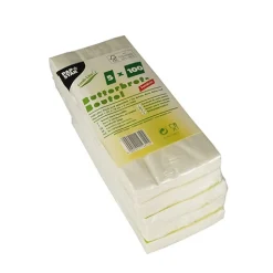 PAPSTAR Butterbrotbeutel 21 cm x 10 cm x 3 cm weiß , fettdicht, 10 x 500 Stück